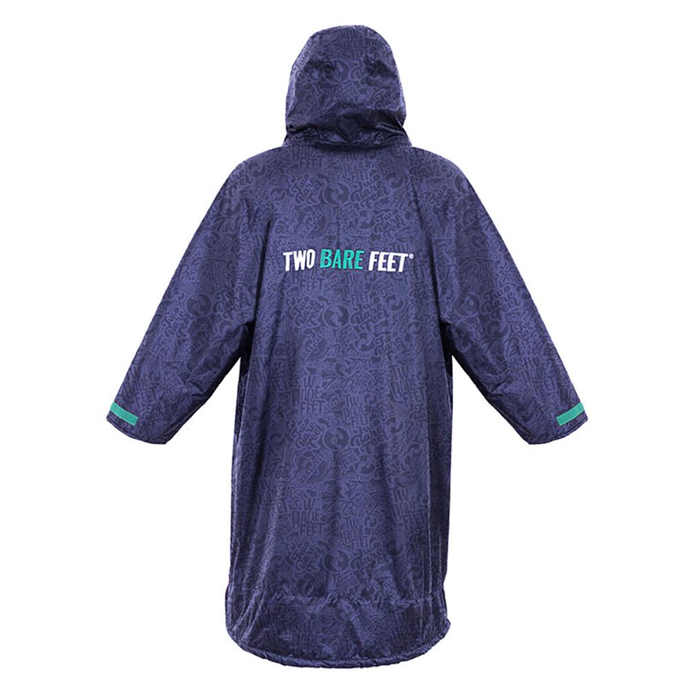 Two Bare Feet Kids Weatherproof Classic Print Changing Robe - Navy / Teal Extra Image 1